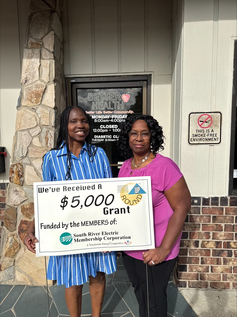 Cumberland County residents in need to medication, dental services and direct aid will get a boost from Better Health of Cumberland County, Inc. thanks to a grant through Operation Round Up. Pictured: Executive Director Christiana Adeyemi and Tracey Sherrod.