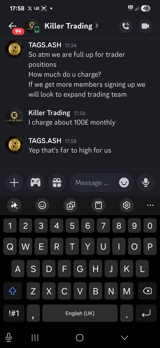 TAGS_ASH's tweet image. Scammer alert ⚠️ 📢 
Stay well clear of @KillerFutCoins 
Hes a known scammer tried it on with me tonight 
100£ for a PC tarder 🤡
Also have dms of other owners that paid him upfront to trade and he ghosted after payment 
Do not enter giveaways 
And if u run a discord stay