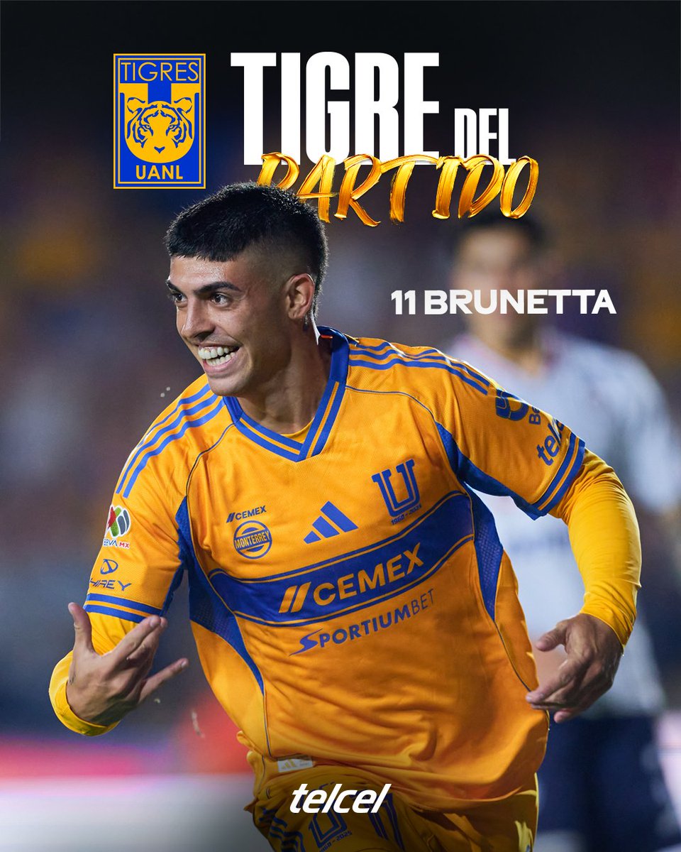 👤🐯 Partidazo y golazo por segunda jornada consecutiva, Juan Brunetta es el #TigreDelPartido <a href="/Telcel/">Telcel</a> de la Jornada 12.

¡Invente, Juan, invente! 🧙🏻‍♂️