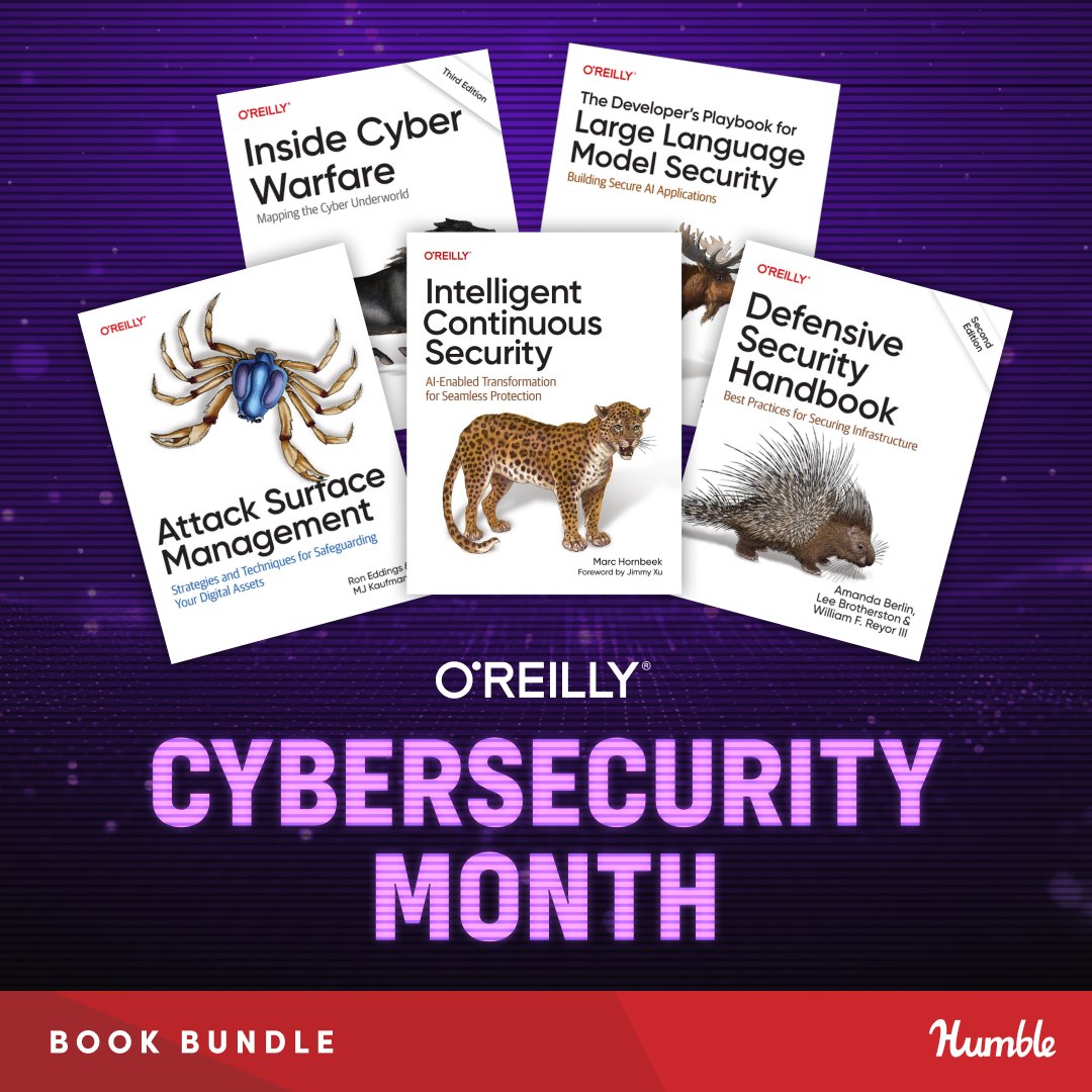codeforamerica's tweet image. October = #CybersecurityAwarenessMonth.

Code for America is featured this month&apos;s #HumbleBundle: 20+ expert titles on security + systems resilience.

Pay what you want. Learn. Support civic tech.

👉 humblebundle.com/books/cybersec…