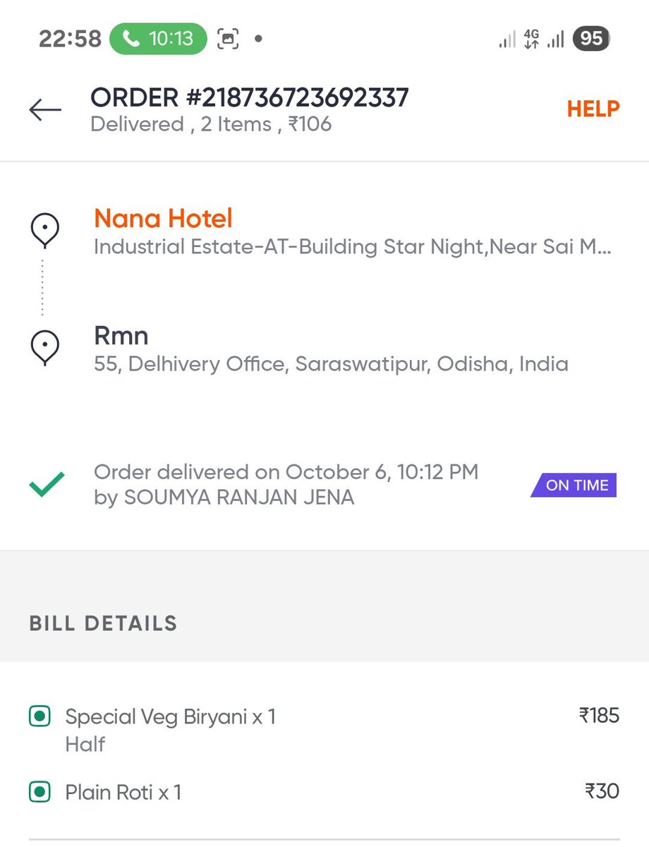 keshablife's tweet photo. @Swiggy @jagograhakjago @SwiggyCares I had ordered  veg special biriyani  and chicken on biriyani and no option to complain https://t.co/p6Gjl4frUG