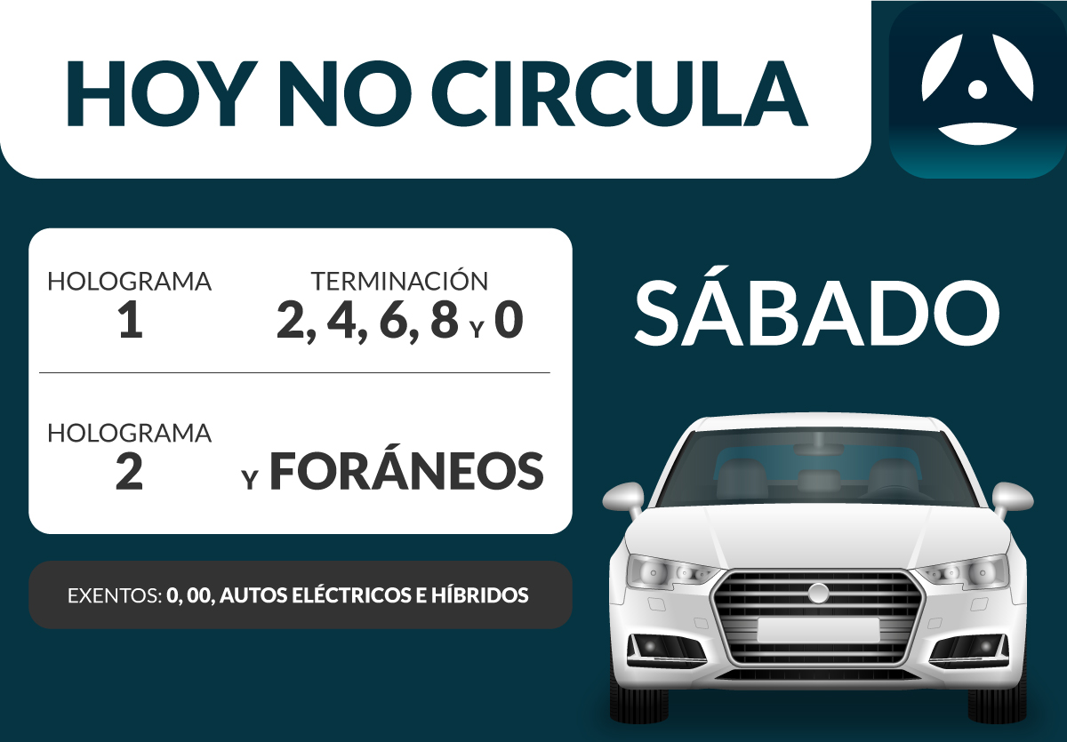 🕸️ Sábado de planes y disfraces en puerta, pero primero revisa el #HoyNoCircula.
Evita un susto de tránsito. 🚓🎭

onelink.to/zm525k
