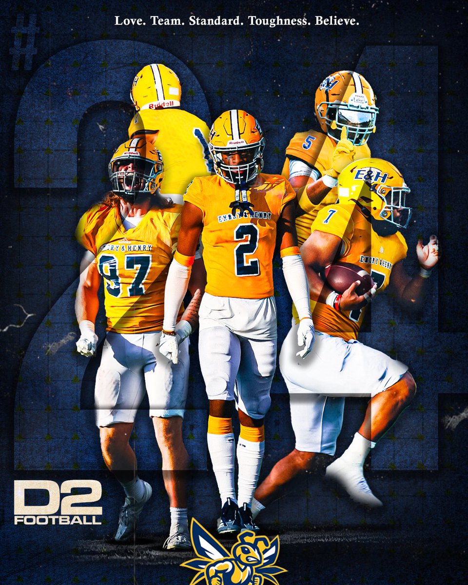 D2Football National Poll ranks the Wasps at 𝗡𝗼. 𝟮𝟰!

#GoWasps 
#BlueCollarGoldStandard