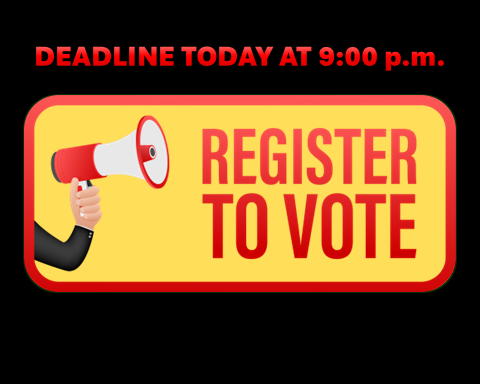 Today is the deadline to register to vote in the upcoming election. You can register at a public library, in our office, or online at olvr.ohiosos.gov