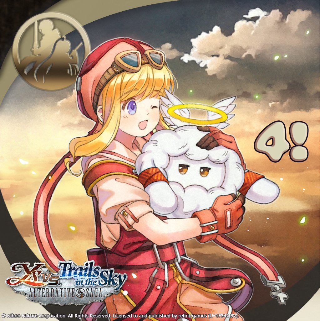refintg's tweet photo. Only 4 days left until Ys vs Trails in the Sky: Alternative Saga launches digitally on 10.10.2025!

Featuring art drawn by Fluffy Animal from @studiopomss!

#YsvsTrails #Trails #Falcom #Ys https://t.co/QuwrxbWpau