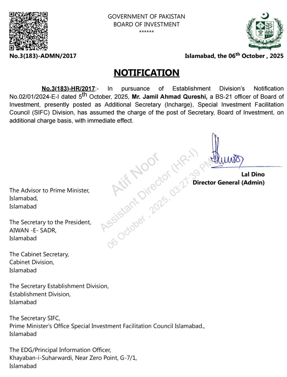 jameelaq's tweet image. SIFC &amp;amp; BOI will now be managed together, insha&apos;Allah, with aligned functions, will play a pivotal role in promoting &amp;amp; facilitating investments &amp;amp; driving Pakistan’s economic growth with intergovernmental &amp;amp; provincial coordination in key priority sectors.
#RisingPakistan
#SIFC
#BOI