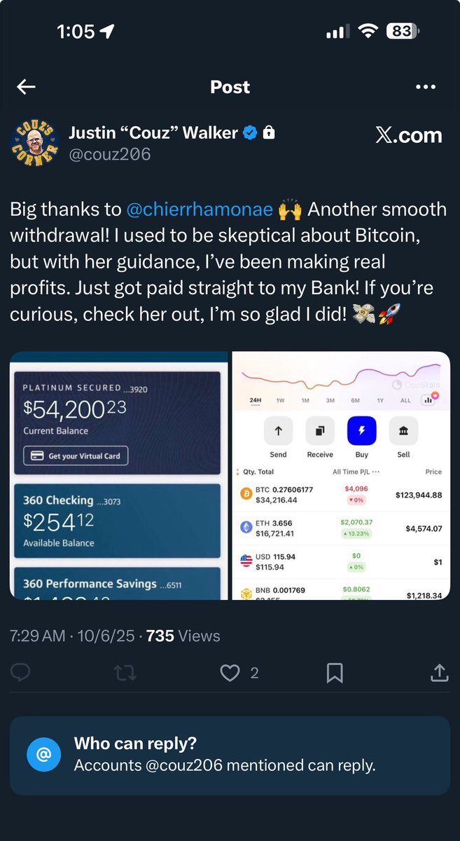 Hey <a href="/X/">X</a>, this account has been hacked and is not Justin “Couz” Walker. Please give control back to the rightful Owner or shut it down. It has been reported. Thank you.