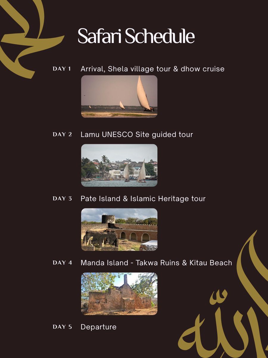 HalalSafaris's tweet photo. Join @halalsafaris and Sakina Journeys for the first ever Islamic knowledge sisters retreats in Kenya. Our first destination, Lamu, the idyllic archipelago with rich Islamic history from Dec 12-16, 2025. Visit https://t.co/LW0ywXuUXD to choose the right package for you https://t.co/nbuSBfSLYZ