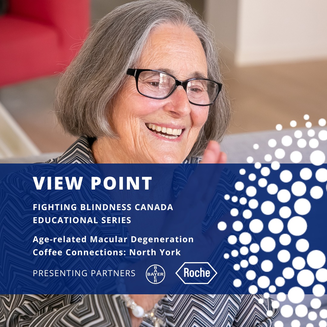 If you're in the GTA and have—or know someone who has—age-related macular degeneration, please join us for Coffee Connections: North York this Thursday at 10 a.m. ET. Hear from experts, meet others living with AMD and ask your questions. bit.ly/46WzWNQ