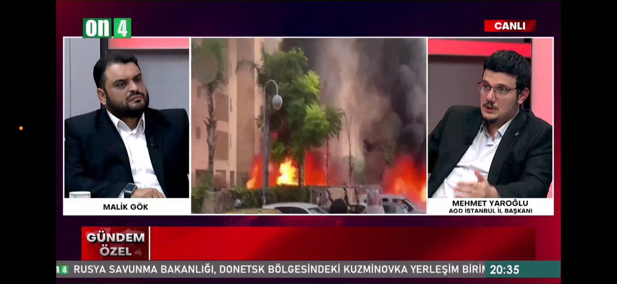 kadirakaras's tweet photo. AGD İstanbul İl Başkanı sayın Mehmet Yaroğlu #on4 tv “Gündem Özel” canlı programında Malik Gök’ün sorularını yanıtlıyor https://t.co/3VxJYMJ9r9