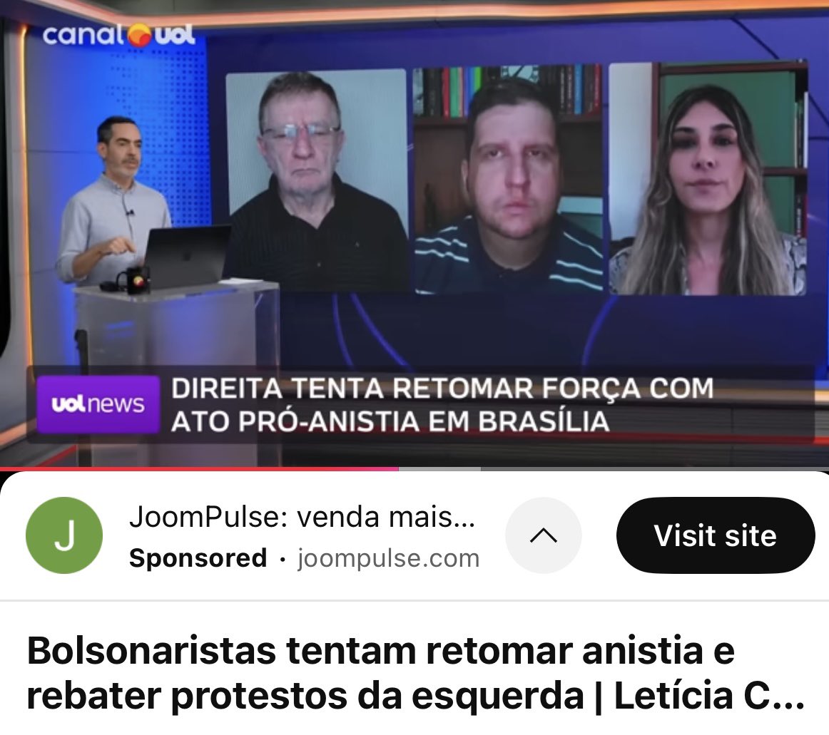 Bolsonaristas tentam retomar força com ato pró-anistia e fazer frente a protestos da esquerda 

youtu.be/rTaJhyoYPsw?si…