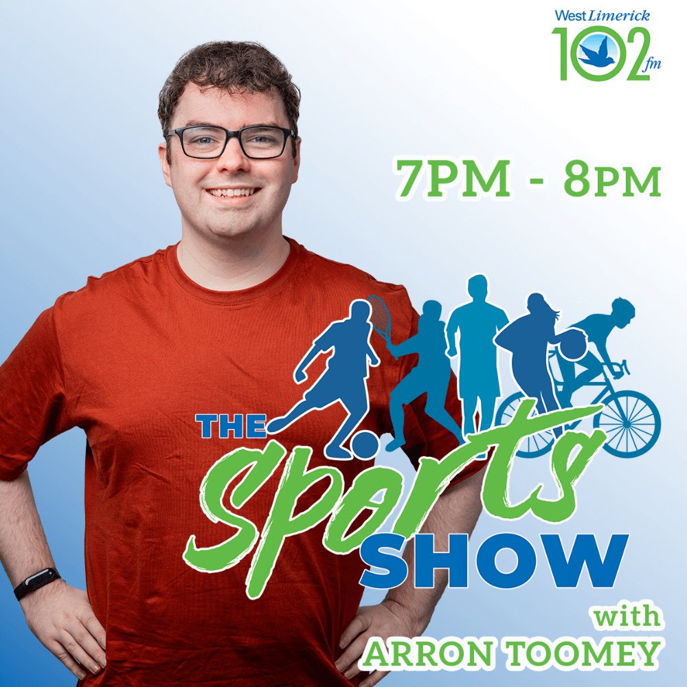 🏆⚽ Don’t miss the 𝗦𝗽𝗼𝗿𝘁𝘀 𝗦𝗵𝗼𝘄 𝘄𝗶𝘁𝗵 𝗔𝗿𝗿𝗼𝗻 𝗧𝗼𝗼𝗺𝗲𝘆 – tonight at 𝟳𝗽𝗺 on 𝗪𝗲𝘀𝘁 𝗟𝗶𝗺𝗲𝗿𝗶𝗰𝗸 𝟭𝟬𝟮𝗙𝗠 🏐🎙️ Local games, national highlights &amp; all the latest sports chat!
📻 Listen live 👉 westlimerick102fm.ie
#WestLimerick102FM #SportsShow
