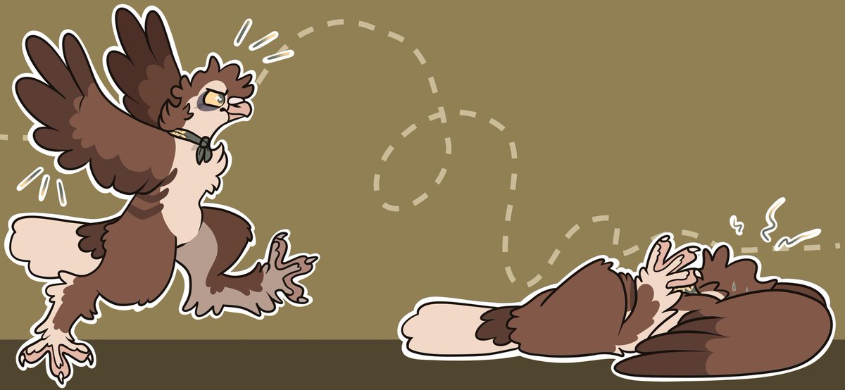 Panicpigeon's tweet image. Crash landing