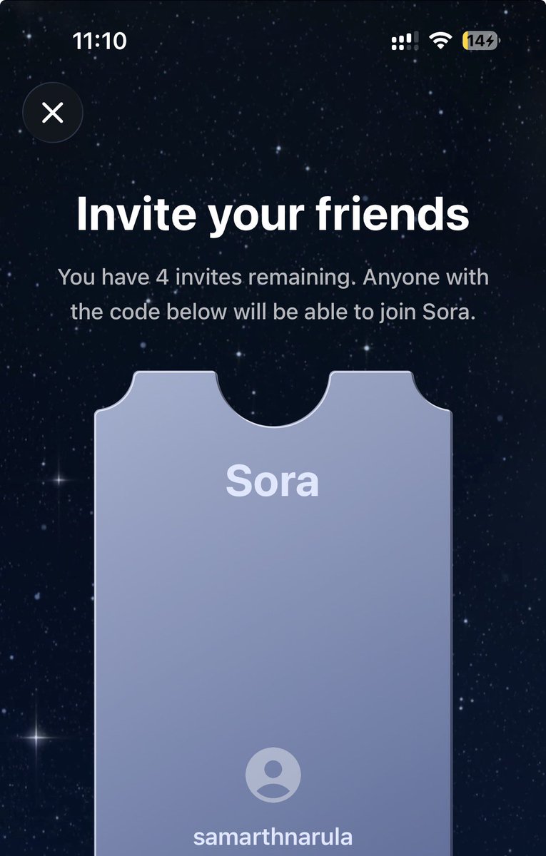 Smrthnrula's tweet image. Dm to get a Sora 2 invite code. Only have 4 invites so will give out randomly 😛

#sora2invitecode