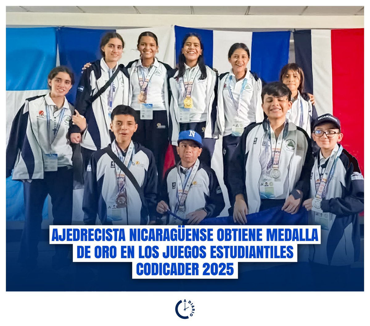 adiarionic's tweet image. ♟️🇳🇮 Nicaragua mueve las piezas del triunfo en los CODICADER 2025

En los IX Juegos Estudiantiles CODICADER, la Srita. Ruth Eloísa Rivas, originaria de Chichigalpa, brilló con inteligencia y estrategia, conquistando la medalla de oro en la categoría femenina.🥇
#ajedrez
#Deportes