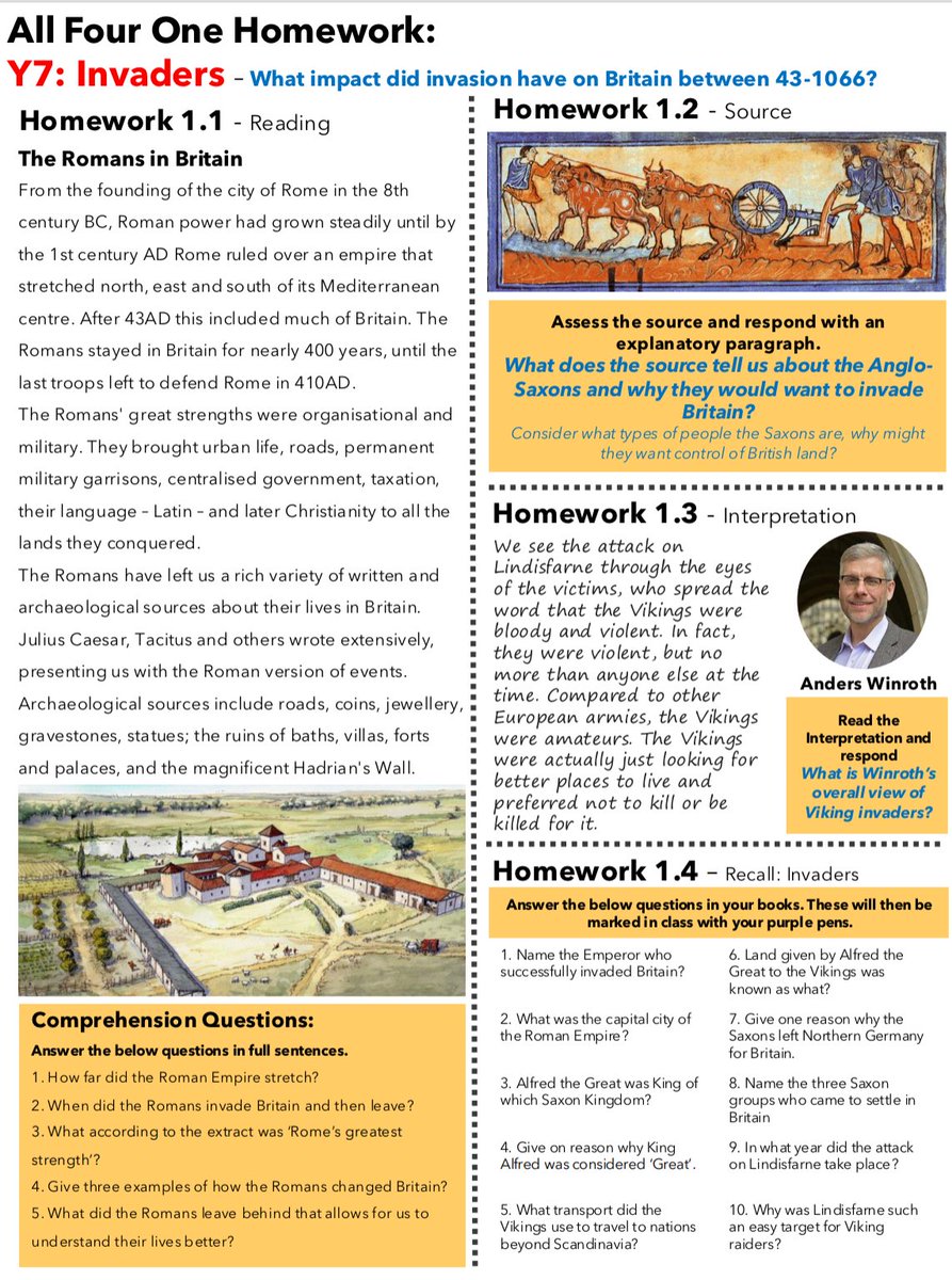 mrfitzhist's tweet photo. First topic homework set for Y7-9 within our new booklets. Students working through short meaningful tasks linked to bettering their understanding of second order concepts and building on knowledge developed in lessons. #historyteacher https://t.co/MlzB0HPvHj