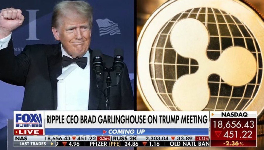 🚨Donald Trump Maybe will eliminate the $35 trillion U.S. debt using crypto.

It’s worth noting — Brad Garlinghouse has already met with Donald Trump.

The idea of XRP facilitating national debt settlements is gaining traction, with some projecting potential valuations reaching