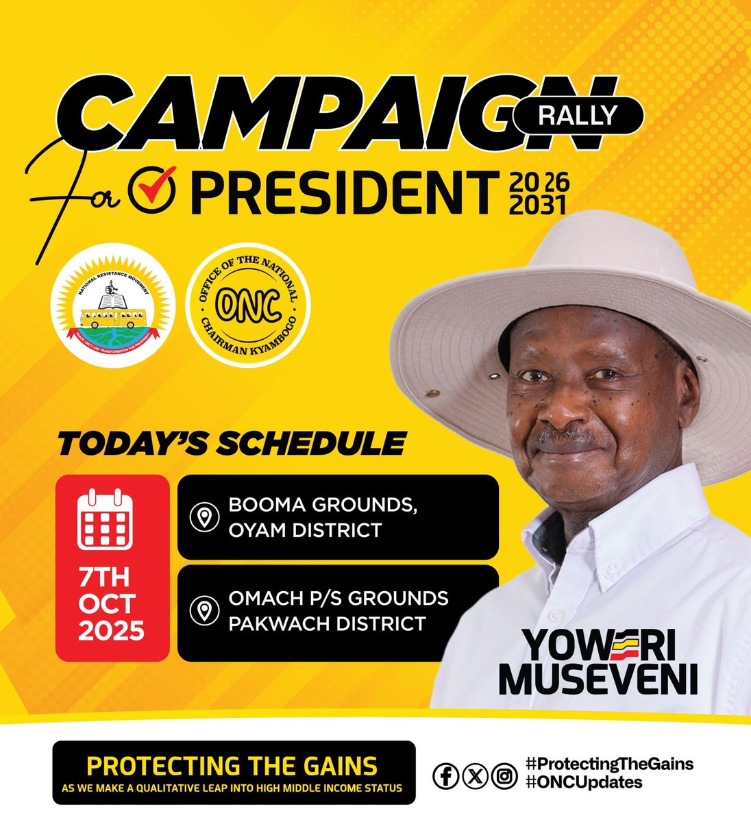 Oyam and Pacwach here comes the message of hope as we protect the shared prosperity. 
#ProtectimgTheGains