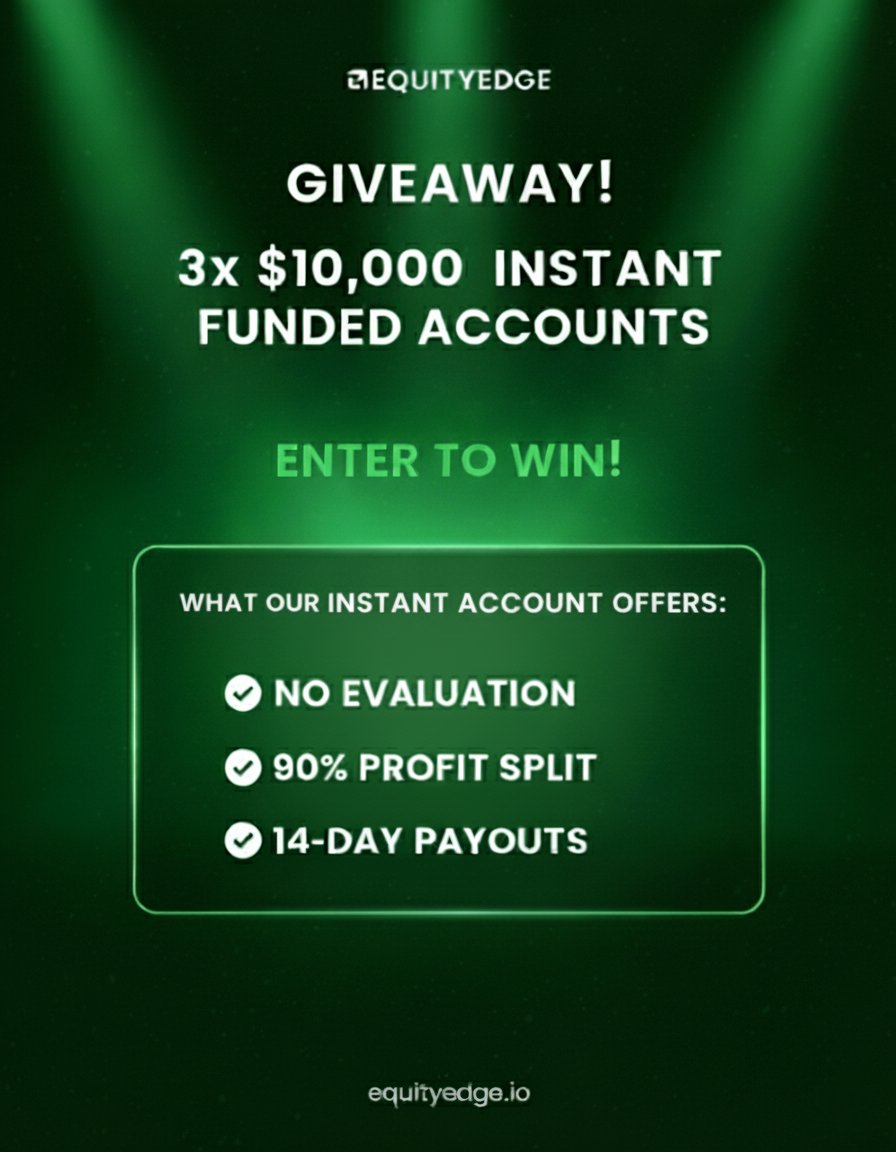 HabibAhmard's tweet image. 🎁 GIVEAWAY TIME 🎁 

3x 10k   instant funded accounts 

To participate: 

1. Follow: @EquityEdgeUK  @ZararEquityEdge &amp;amp; @HabibAhmard 

2. Like, retweet &amp;amp; tag 3 friends 

End in 7 days 🏆