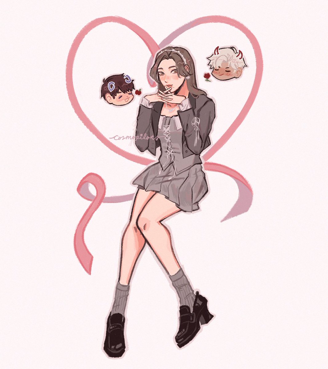 cosmopilots's tweet photo. my mc and my faves! 🍎🐦‍⬛💗
#loveanddeepspace #恋与深空 #caleb #夏以昼 #sylus #秦彻 #ocart https://t.co/BPMfkLzpNX