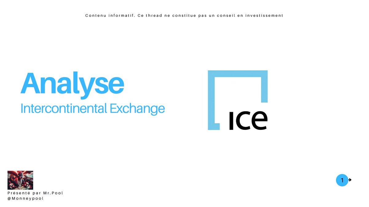 Monneypool's tweet photo. Thread 🧵 

Faut-il investir dans Intercontinental Exchange $ICE ? 

5 fiches pour qui peuvent répondre à vos questions 👍

Fiche analyse inspiré de @analystecurieux (m'emmène pas en procès stp) 

Graphiques récupérés sur @InvvestCO (j'ai payé mon abonnement)

1/5 https://t.co/aIzmRjCQGj