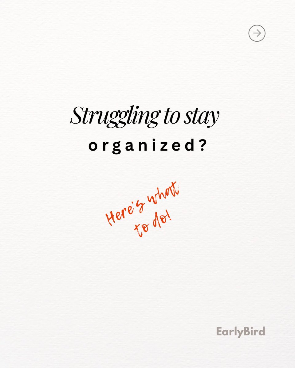 earlybird_comms's tweet image. Here are some tips for staying organised no matter the project. Make it simple and stick to it!

#StayOrganised #WorkSmart #BusinessTips #Productivity #EarlyBirdStrategy #motivation