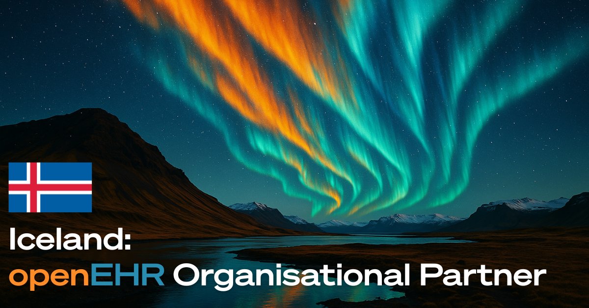 openEHR's tweet photo. Great news - we're pleased to welcome Iceland as our new Jurisdictional Organisational Partner. https://t.co/6f1RkAt8O7 https://t.co/x7eYwKf64b