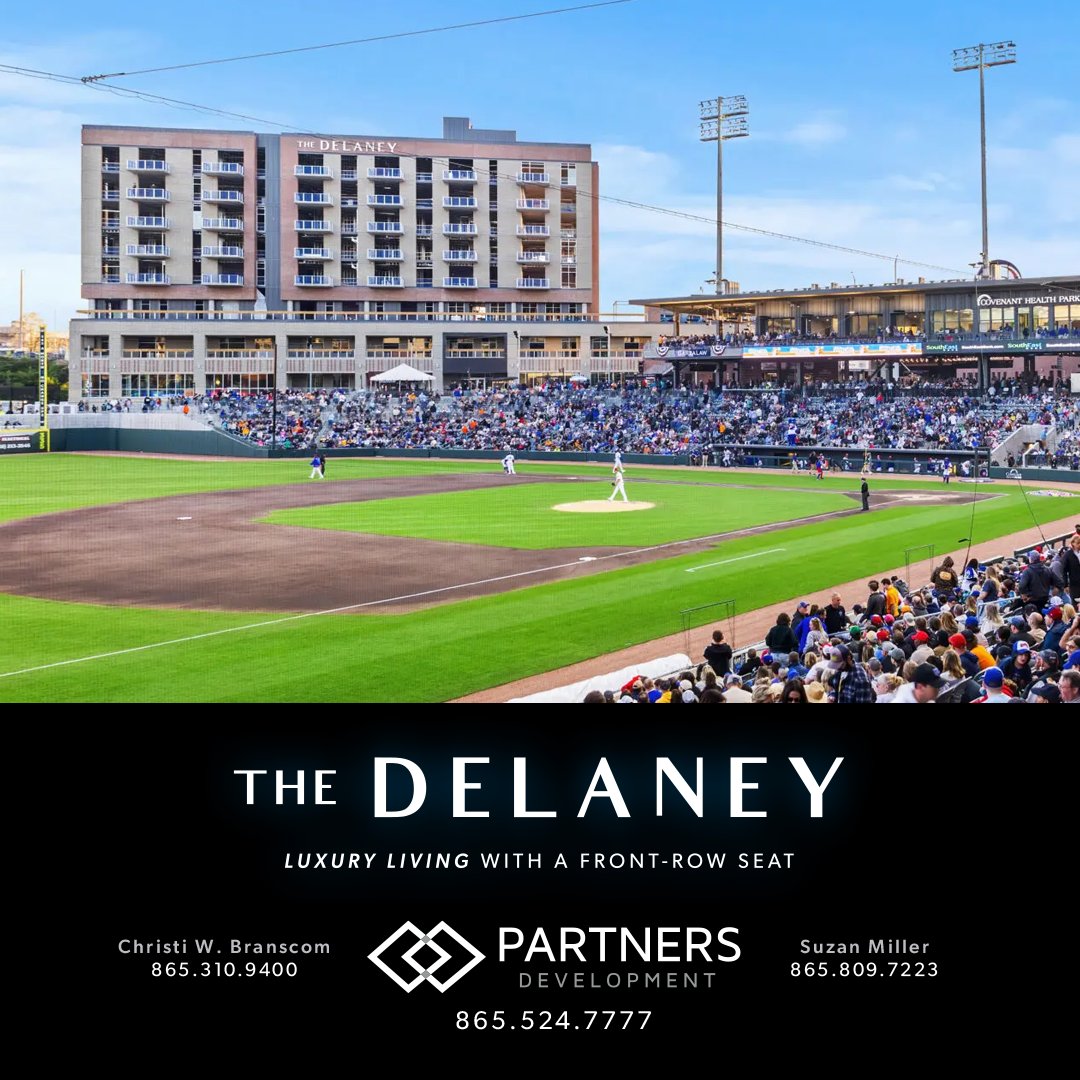 partnersdevelop's tweet photo. Don’t miss this exclusive opportunity to own a front row seat for all the action and fun at Covenant Health Park’s multi-use stadium with one of the 47 private residences at The Delaney. Contact us today to schedule your personalized tour!
...
Partners Development: 865-524-7777 https://t.co/lepXMLpkWU