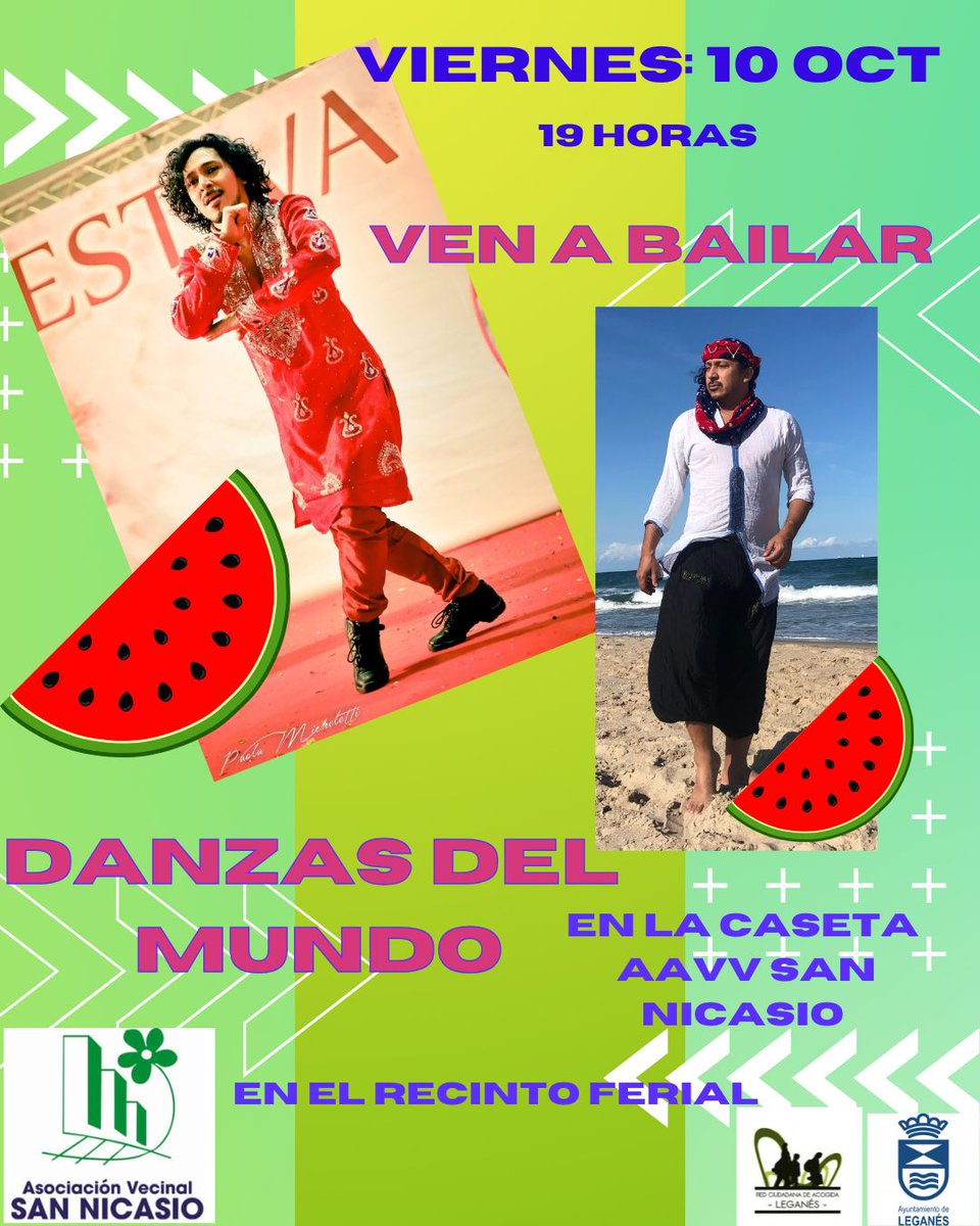 Este viernes 10 de octubre, vente a bailar con nosotras y aprende nuevos ritmos en las fiestas de San Nicasio, junto a la caseta de la AAVV San Nicasio. ¡Habrá más sorpresas para peques y no tan peques!