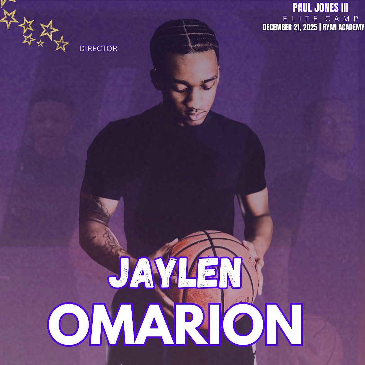 pj3foundation's tweet photo. @jayylenomarion has been confirmed as the official director of the Paul Jones Elite Camp. We look forward to having you bringing the 🔥 Dec 21 2025. https://t.co/DYynYCnWyJ