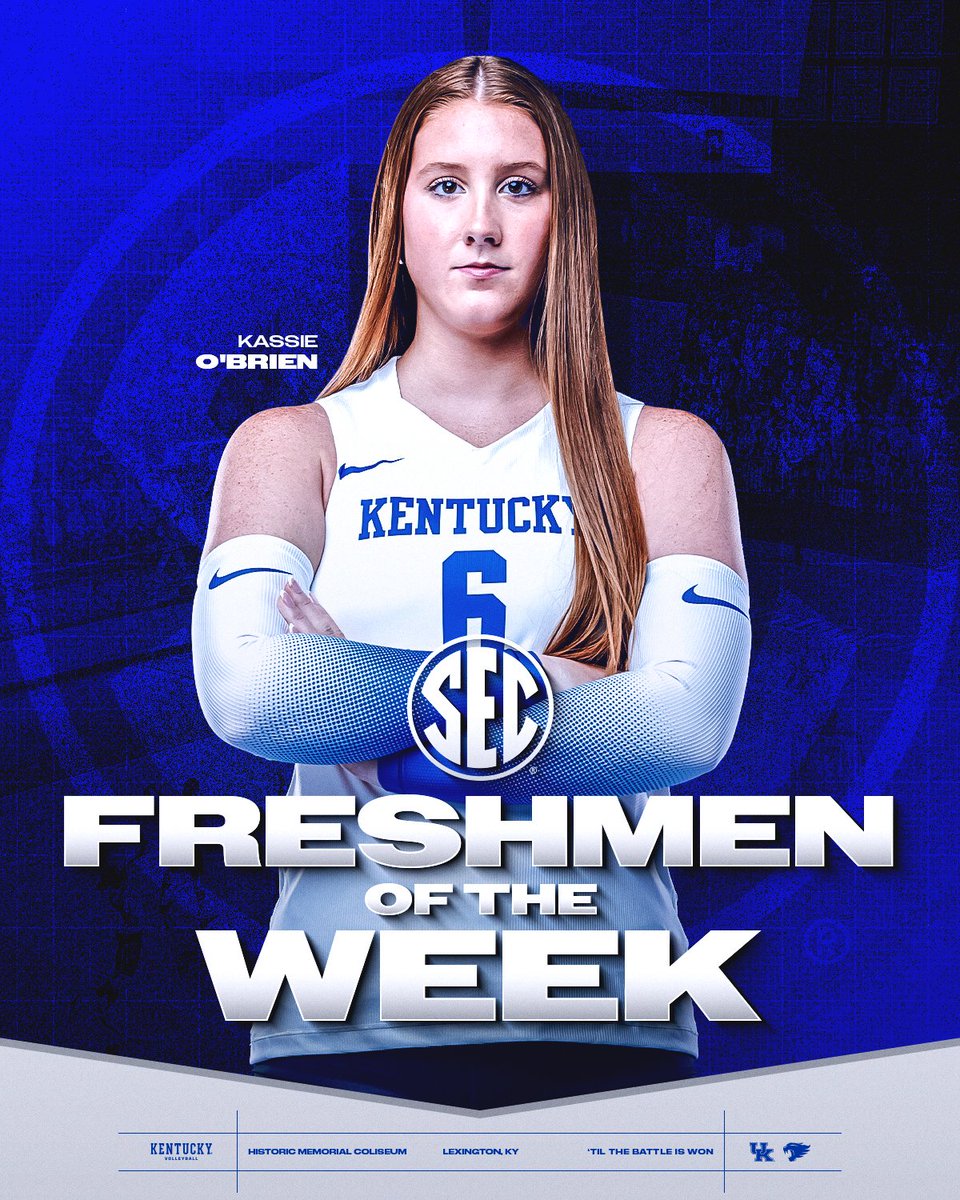Keep ‘em coming!!! — SEC Freshmen of the Week🔥

⭐️Kassie O’Brien

#WeAreUK x #BBN