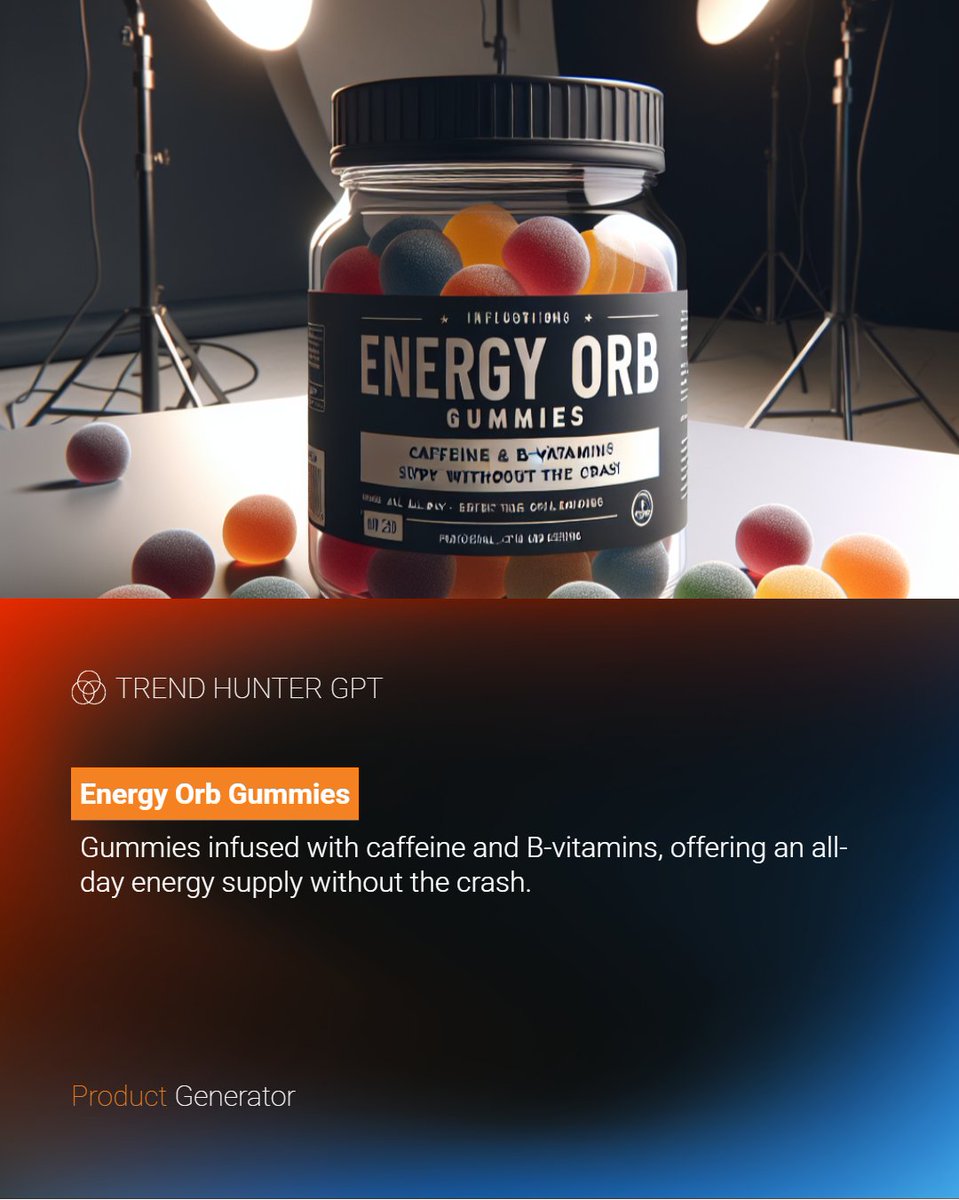THGPT's tweet photo. From caffeine glitter candies to oral sprays and toothpicks — new energy formats are here.

Use Trend Hunter GPT to generate AI-powered product ideas that match modern consumer expectations.

Start your FREE 30-day trial: https://t.co/CZ24nQ5M5P
#TrendHunterGPT #AIinCPG https://t.co/rqbiE3zywq