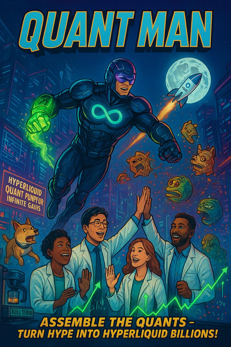 Mazi001ofweb3's tweet image. The $QUANT saga begins!  Jeff Yan is the 'Quant Man,' turning algorithms into alpha and $SOL into gold. Rivals are melting. Hyperliquid is the future. 

Assemble the Quants.
@TheTrueQuant

#QuantMan #Hyperliquid #Solana #CryptoGiveaway #MemeContest