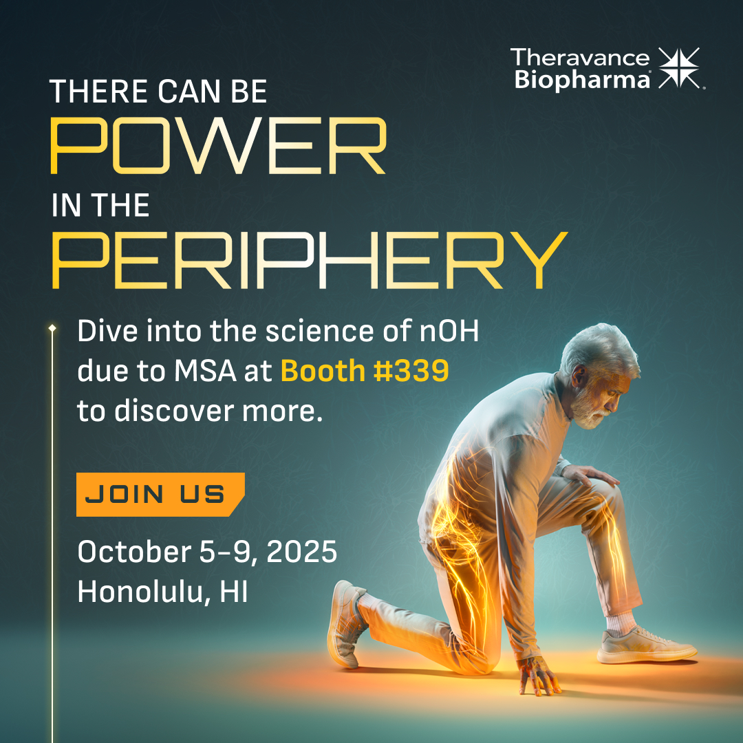 TheravanceBio's tweet photo. Power. Periphery. Potential.
See how it all connects in nOH associated with MSA at
#MDSCongress with Theravance Biopharma.
Discover more at https://t.co/KCeX83DCCQ #movementdisorders https://t.co/ZxCZEXhUe5