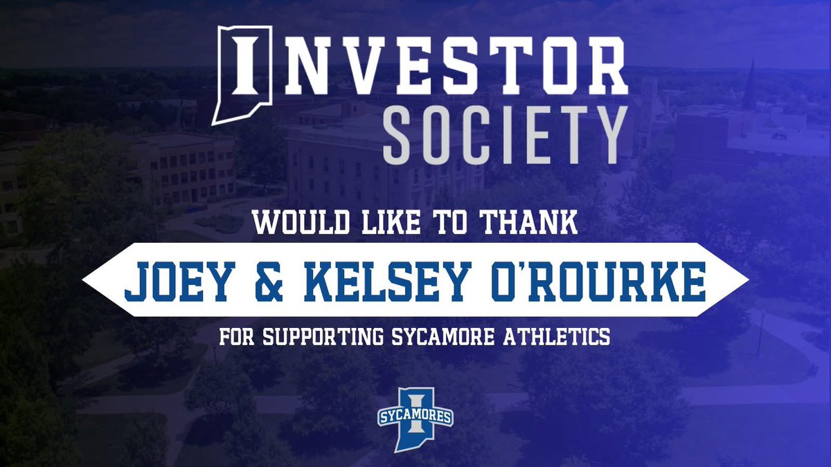 Indiana State welcomes Joey and Kelsey O'Rourke to the Investor Society for their support of Indiana State Athletics through Crossroad of Champions!

#MarchOn