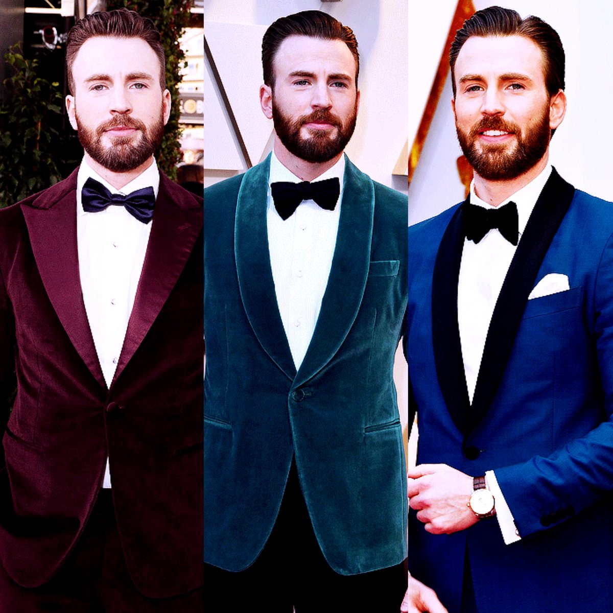 CevansContents's tweet image. 📸:Chris Evans with bow tie