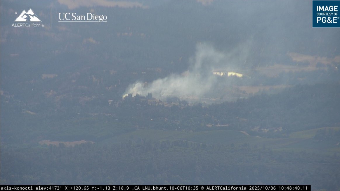 CALFIRELNU's tweet photo. #HaleFire UPDATE: Forward progress of the fire has been stopped. It is approximately 1/2 acre in size. Firefighters have hose lays in place along the left and right flanks. https://t.co/Z4Vc6OF4BA