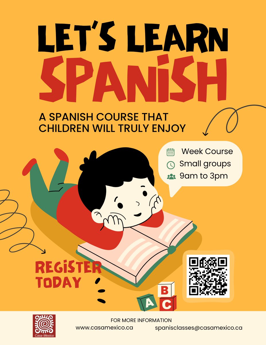 We are opening some space for courses for kids and teens to learn Spanish during the teachers strike. More information at casamexico.ca.https://t.co/7HWiv9JRVS