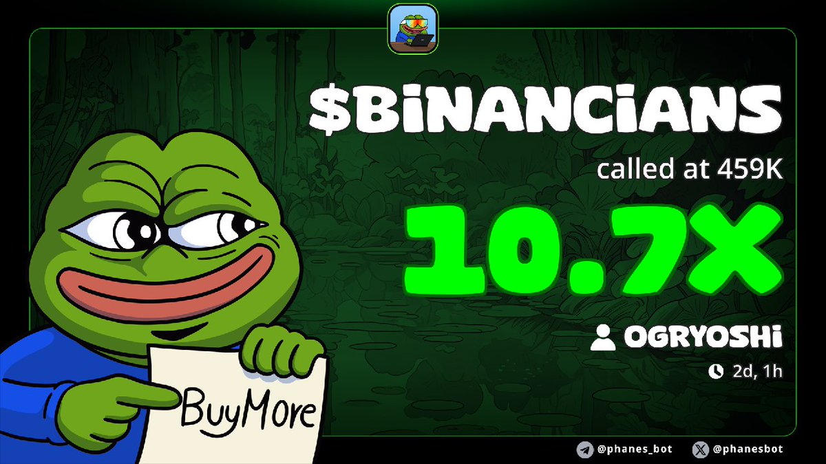 OGRyoshi's tweet image. #BINANCIANS 🔶 BSC PLAY

Binancians on bsc is now sending hard and touch new ath. I just notice it now, a bit high now. Hit a clean #10x+ and still holding my moonbag. Binancians have solid volume now and chart is holding well. Dyor, find your good entey if u want to in. A bit…