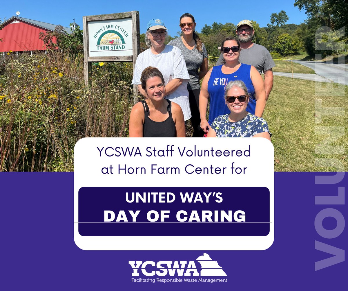 Several YCSWA employees participated in United Way of York’s Day of Caring by spending a few hours helping staff at Horn Farm Center. It was a beautiful day to be outside and give back to the community we serve.
#DayOfCaringYork
#keepyorkcountycleanandsafe