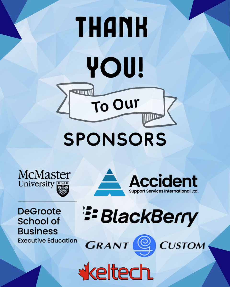 OACPOfficial's tweet photo. Thank You to our Crisis and Strategic Communications Conference sponsors! We greatly value your ongoing support
#AccidentSupportServicesLtd
@BlackBerry
#DeGrootSchoolofBusiness
#GrantCustom
#Keltech https://t.co/bHwpSZWwPc