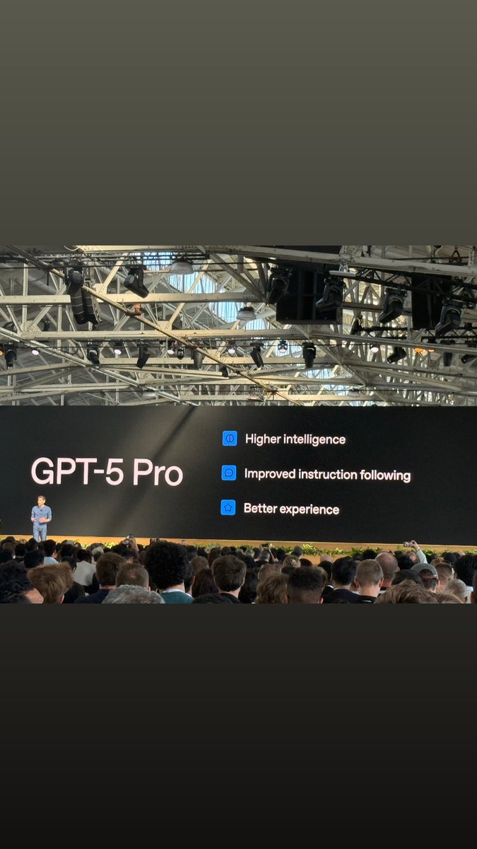 gdequeiroz's tweet image. GPT-5 Pro and Sora 2 in the API is here! 🚀

@OpenAI #DevDay