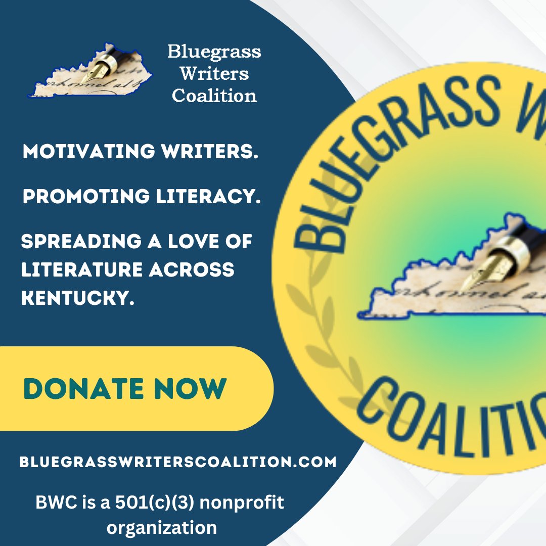 BluegrassWrite1's tweet image. October is BWC's Donation Month! Your tax deductible donation helps ensure we can continue to motivate writers, promote literacy, and spread a love of literature across Kentucky. For more information: bluegrasswriterscoalition.com/october-is-don…