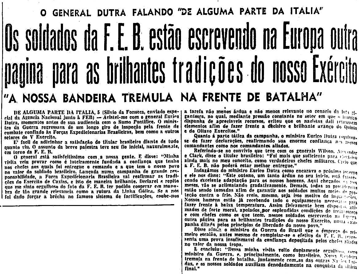 sentandoapua's tweet photo. Notícias da 2ª Guerra: 06OUT1944-Os soldados da FEB estão escrevendo na Europa outra página para as tradições do exército https://t.co/awBjMXfwR3
#OUT44 #DiarioDaNoite #WWII #FEB #Europa #tradição @exercitooficial @feb_brasil https://t.co/36tS6hfV4Q