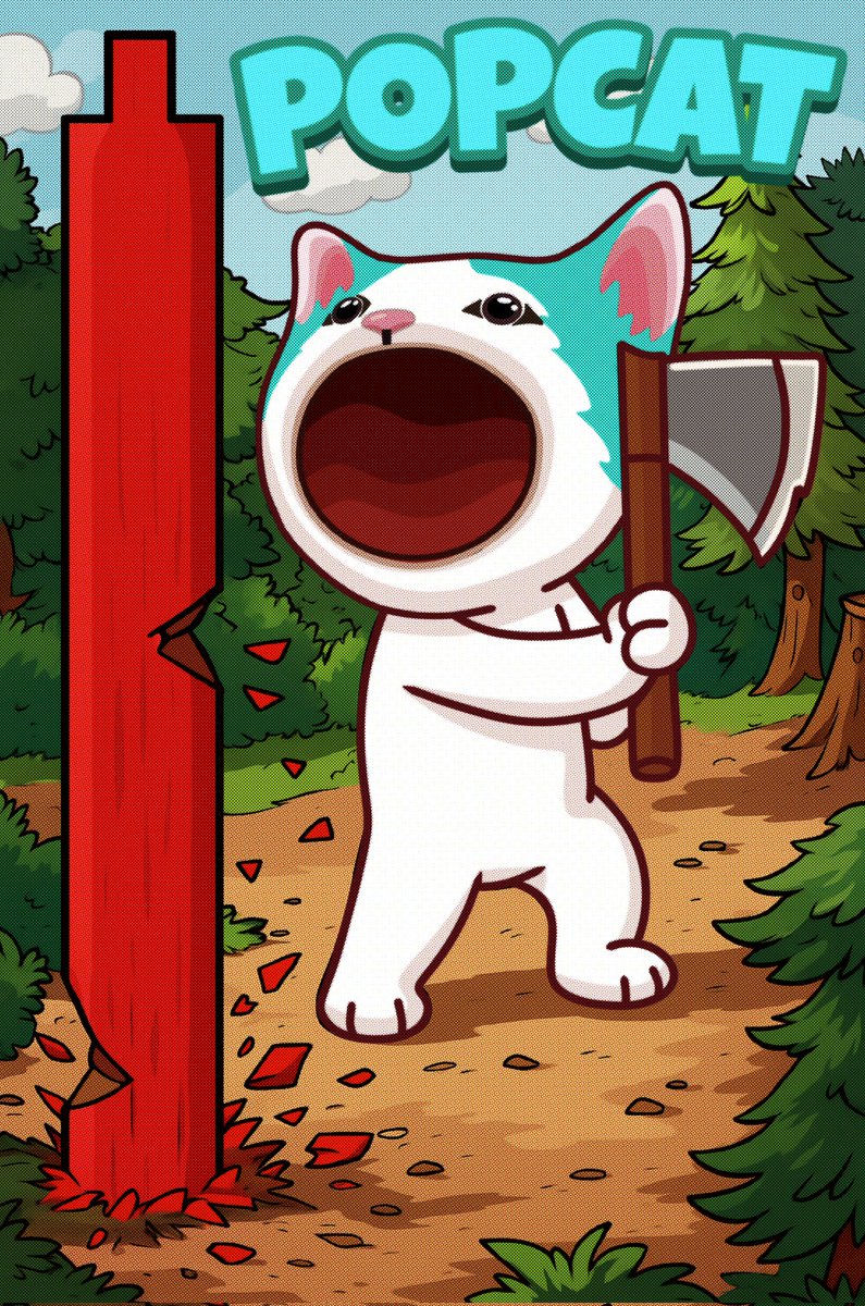 Popcat_XPL's tweet photo. Red candle? For $POPCAT, it's just firewood for the next bullish fire 🔥😺 #POPCAT #BullishCat https://t.co/Sjds4Dx13c