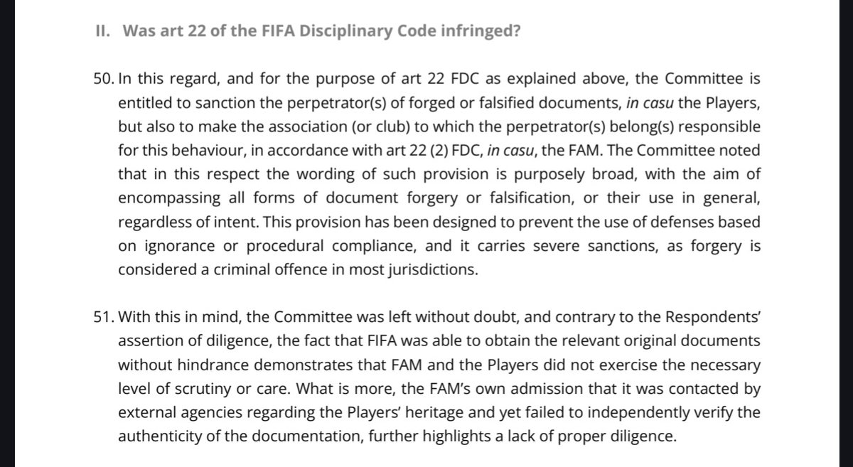 Jadi ini mah bukan kesalahan teknis ya seperti pengakuan FAM. Berikut penjelasan FIFA terkait manipulasi dokumen kelahiran kakek/nenek 7 pemain naturalisasi tersebut. Dokumen yg sebenarnya bisa FIFA dapatkan versi aslinya "tanpa halangan".