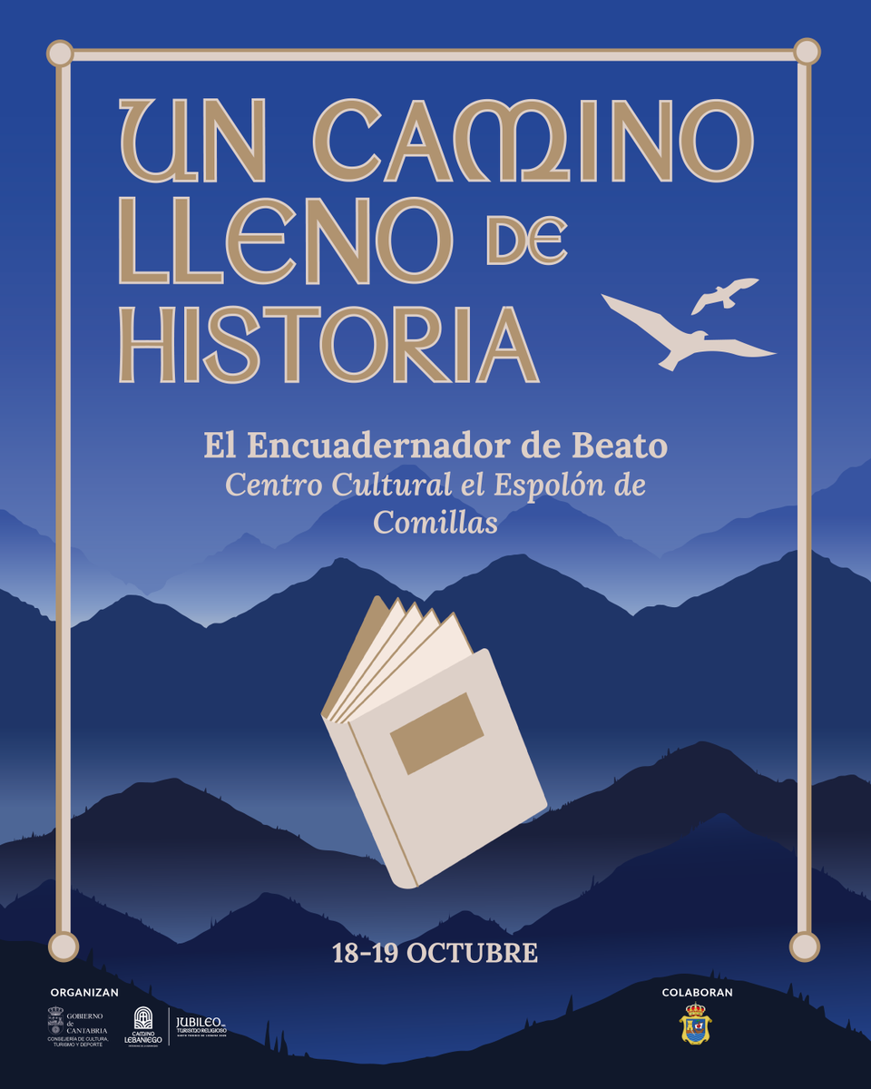 CLebaniego's tweet image. 📚 Aprende encuadernación medieval los días 18-19 oct. en Comillas, en el taller “El encuadernador de Beato”.
📚 Learn medieval bookbinding Oct 18–19 in Comillas at our “Beatus’ Bookbinder” workshop.
#CaminoLebaniego #EncuadernaciónMedieval #BeatoDeLiebana