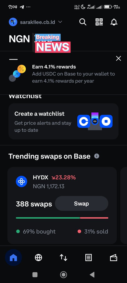 사용자 답글의 Base 앱 인터페이스 스크린샷