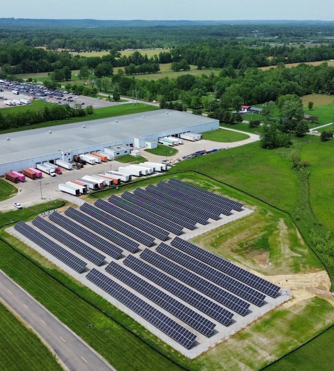 On-site solar transforms #Indiana manufacturing: locking energy costs, cutting 900+ metric tons of CO₂ yearly, ensuring sustainable operations with tax incentives for compelling ROI. 
See our 960kWp install at Toyota Material Handling’s Columbus, IN plant- offsetting 85% of