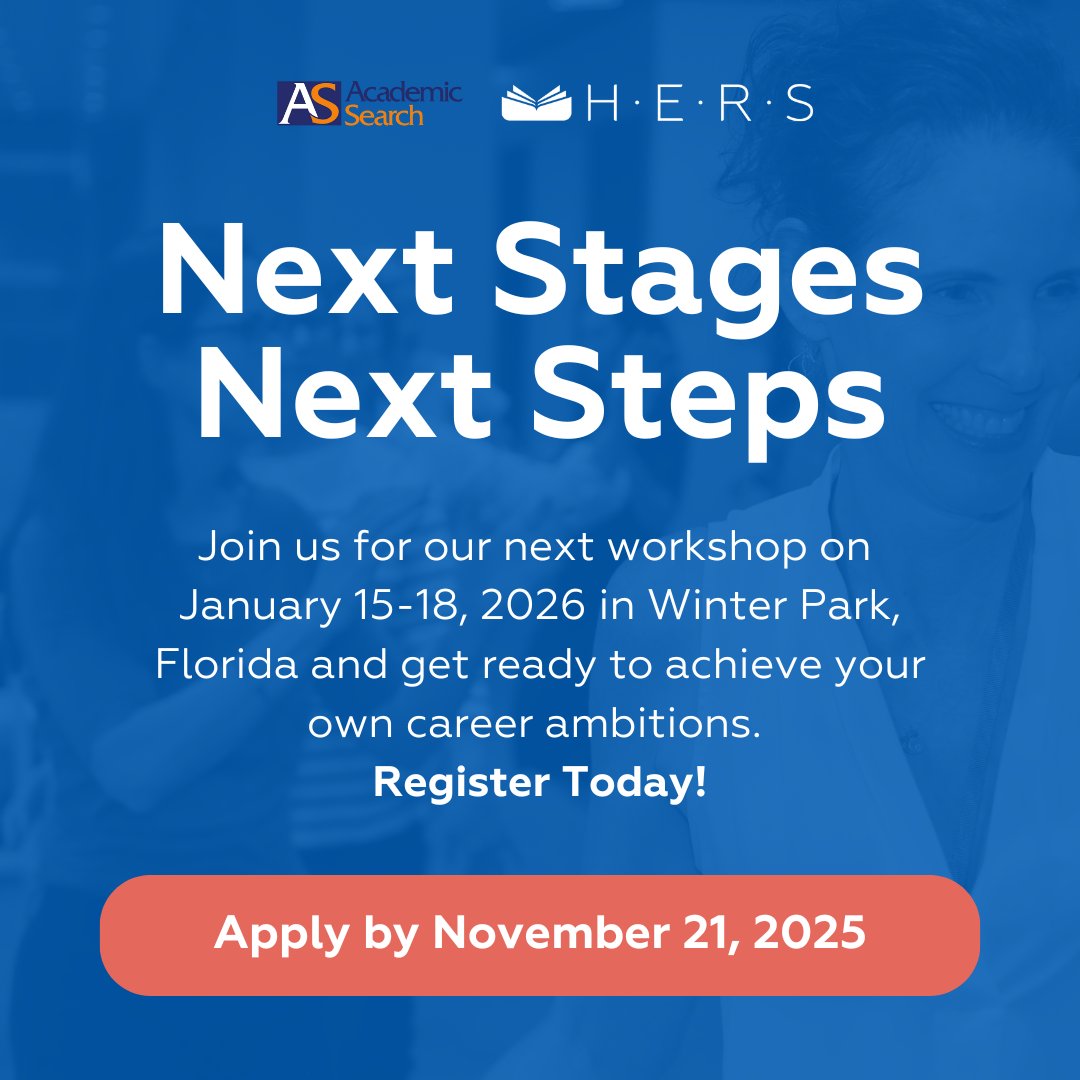 The Next Stages Next Stepsworkshop, hosted in partnership with <a href="/ASI_ExecSearch/">Academic Search</a>, equips aspiring leaders with the skills and insights to navigate the academic search process with confidence. Nearly 60% of participants have secured senior leadership roles!

bit.ly/46vRMs3